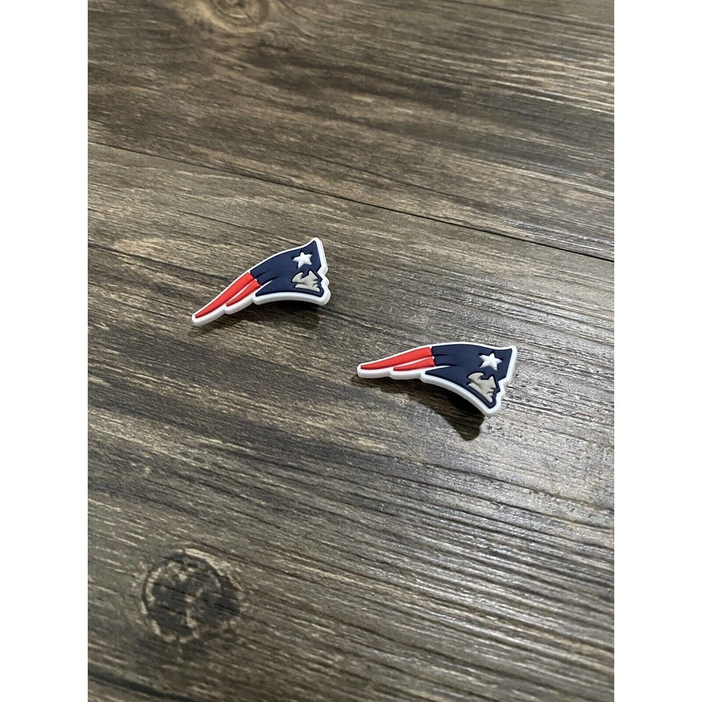 New England Patriots Football Team Sports Charm For Crocs Shoe Charms - 2 Pieces